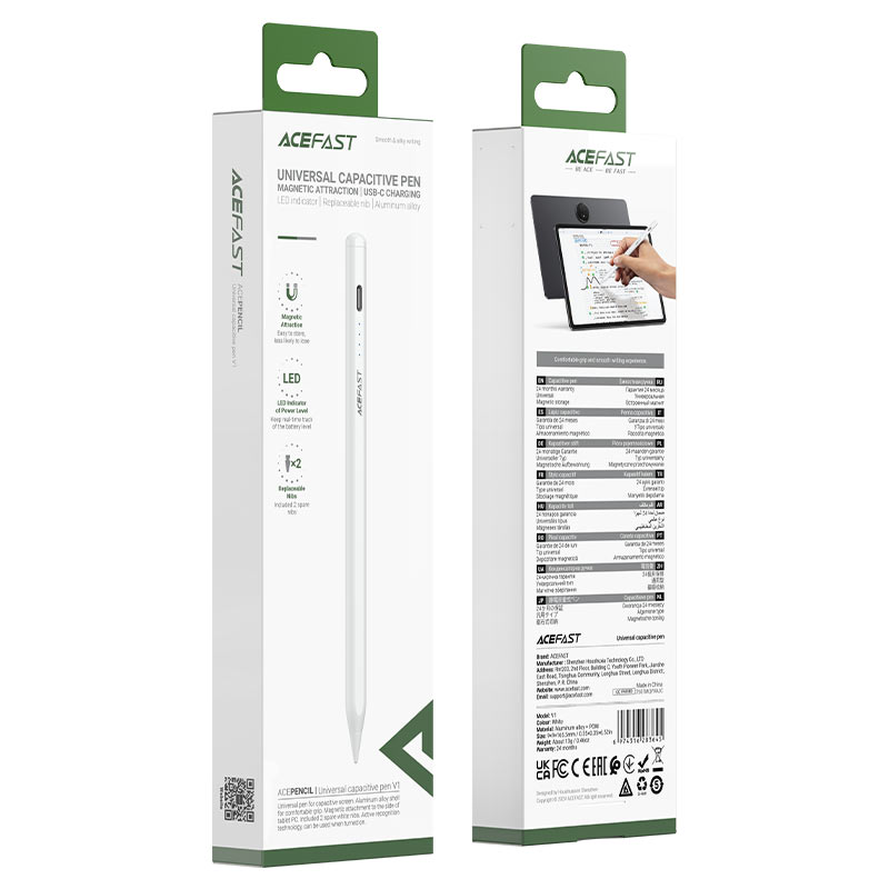Universal Capacitive Pen V1 stylus aluminum body design
