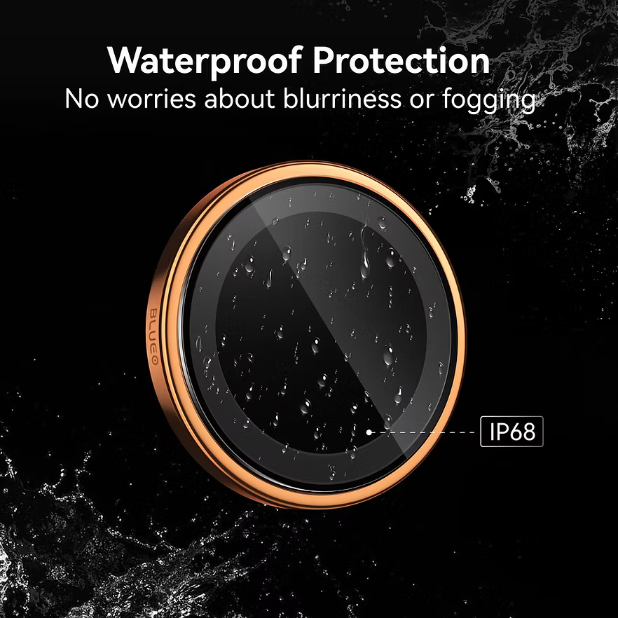 Blueo Sapphire PVD steel camera ring for iPhone 17 Pro
