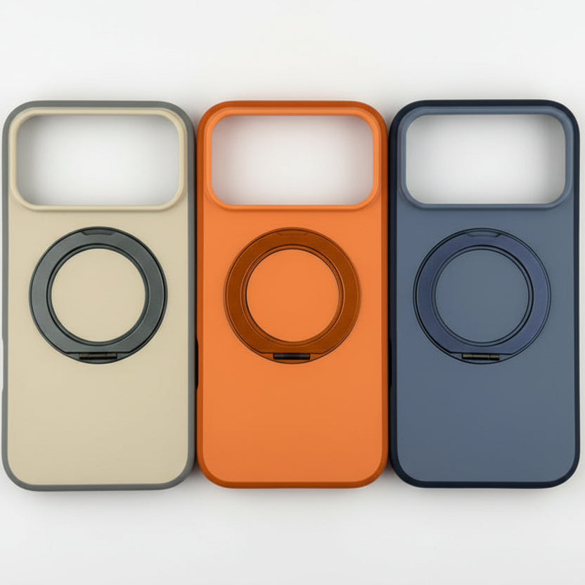 Doyers iPhone 17 Pro case with rotating ring kickstand