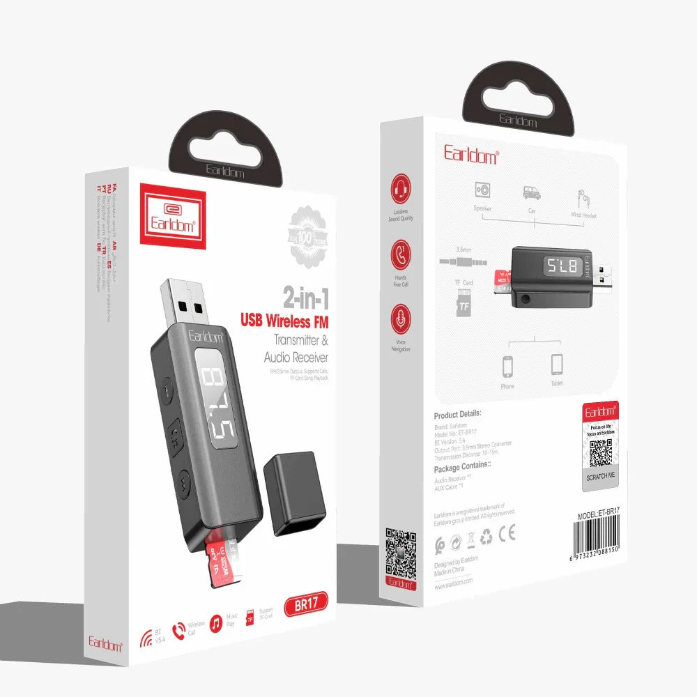 Earldom ET-BR17 Bluetooth audio receiver front view