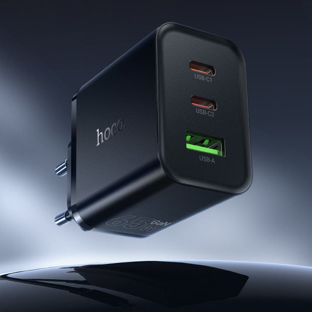 Compact HOCO N75 wall adapter for travel use
