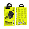HOCO N75 65W fast charger EU plug with 3 ports
