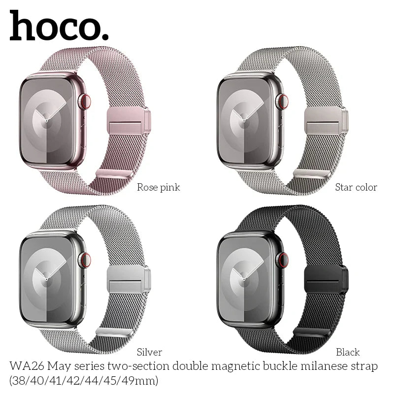 HOCO WA26 Stainless Steel Apple Watch Band – Silver 38/40/41mm