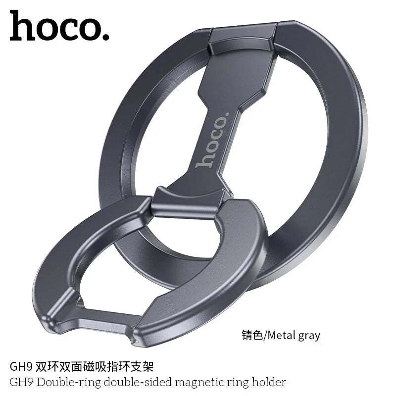 HOCO GH9 magnetic holder attached to smartphone
