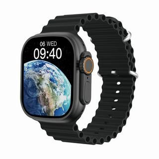 T800 Ultra smartwatch front view black AMOLED display