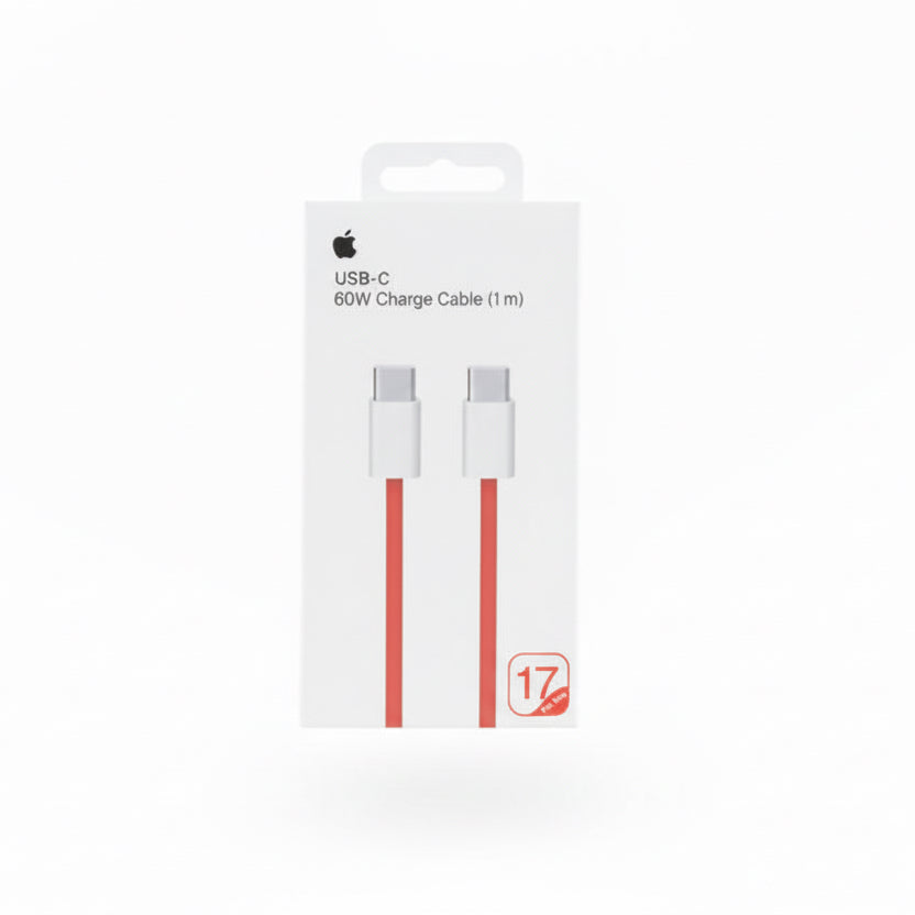 USB-C 60W orange cable 1m front view