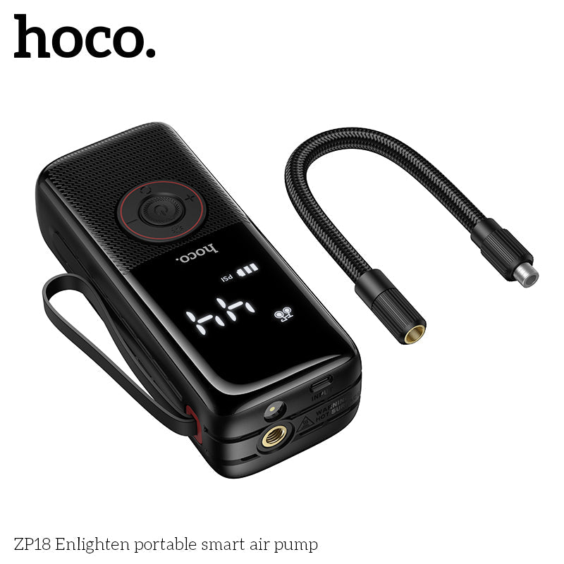 HOCO ZP18 smart air pump for car motorcycle and bicycle tires
