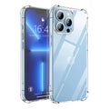 Rubber transparent shock absorber iPhone case front view clear