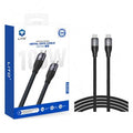LITO LD23 100W USB-C to USB-C braided cable front view gray
