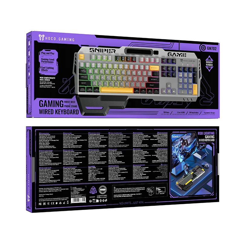 HOCO GM702 gaming keyboard packaging