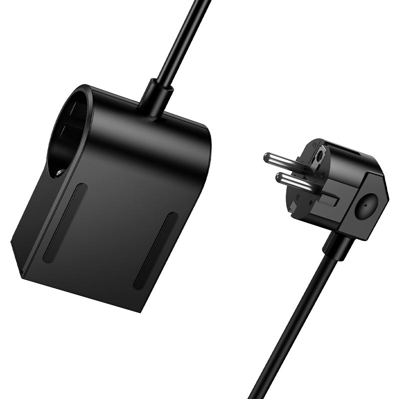 HOCO AC33 power strip AC socket and USB ports close-up