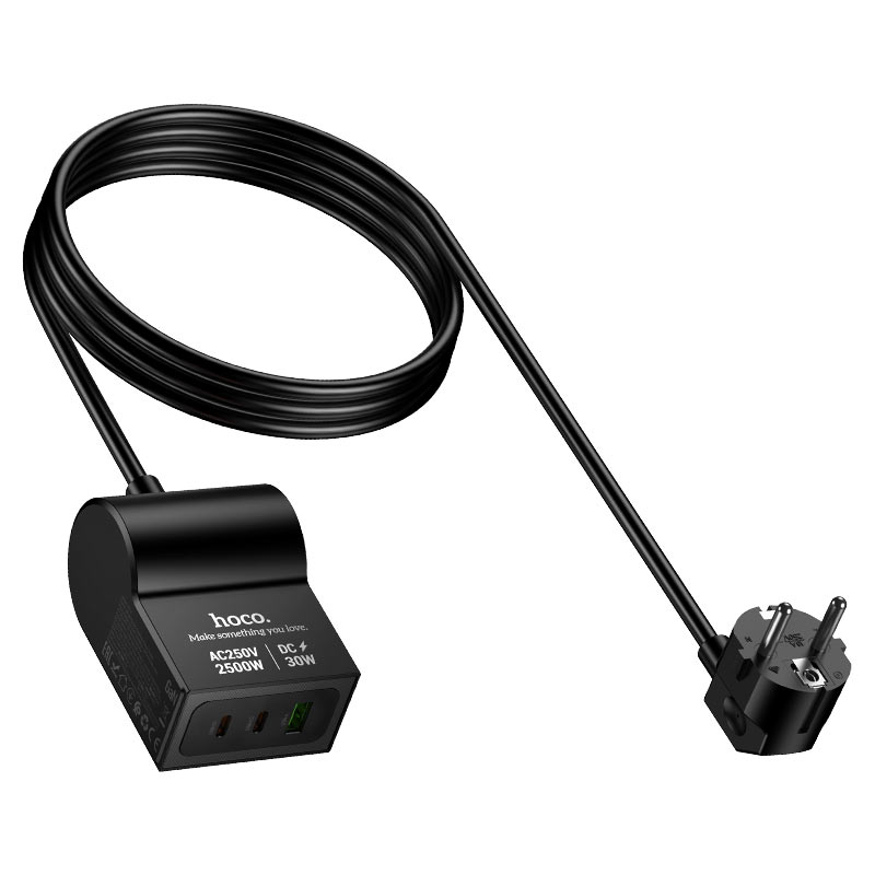 HOCO AC33 USB power strip for home and travel use