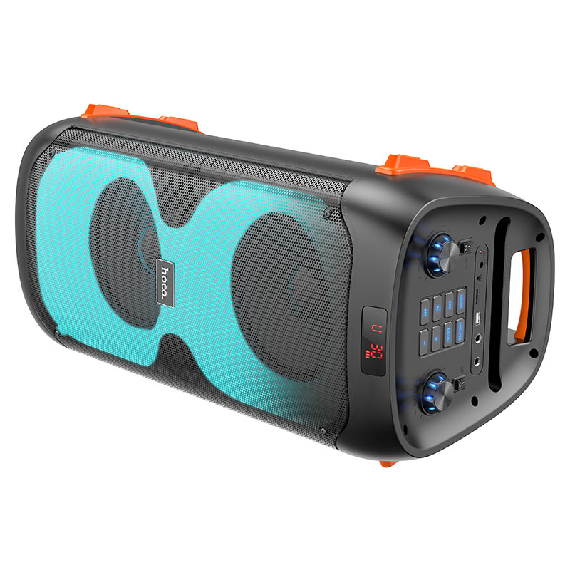 Portable HOCO BS53 speaker with colorful lighting effects
