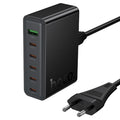 HOCO C152A Modern 70 W Charging Station – 5× USB-C + 1× USB-A Fast-Charge Hub (EU Plug)