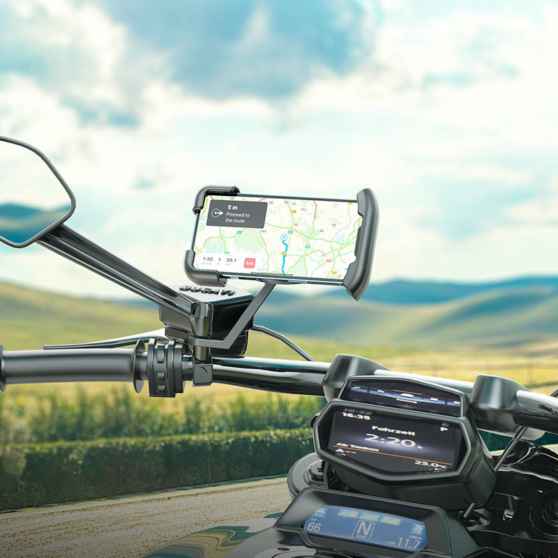 HOCO CA119 holder adjustable grip phone attached on bike