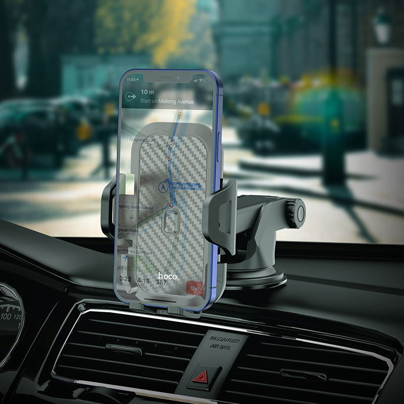 HOCO CA76 suction cup holder mounted on windshield