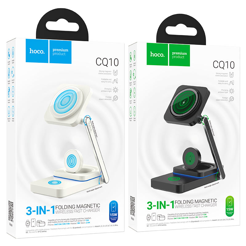 HOCO CQ10 fast wireless charger multi device setup