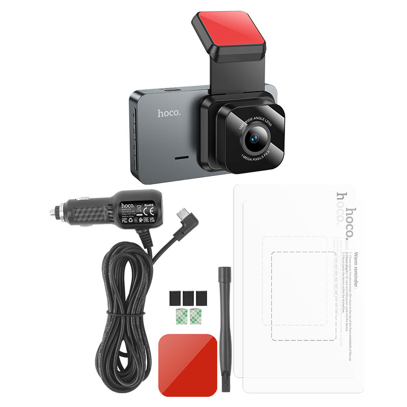 HOCO DV9 driving recorder USB-C port and buttons
