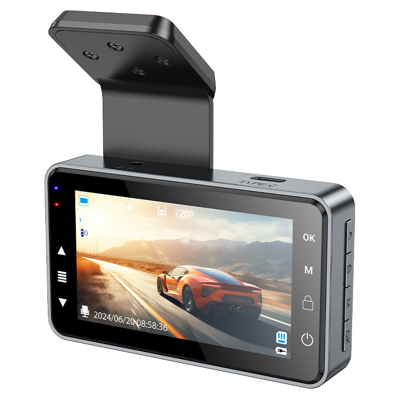 HOCO DV9 dash cam front view with 3-inch IPS display
