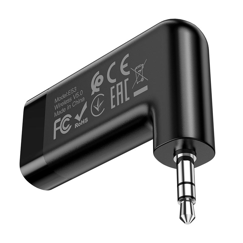 HOCO E53 plugged into car AUX stereo 3.5mm