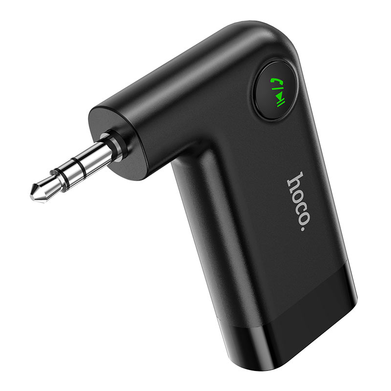 HOCO E53 car BT receiver charging port and button detail