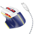 Hoco GM31 Overlord wired gaming mouse - White Blue