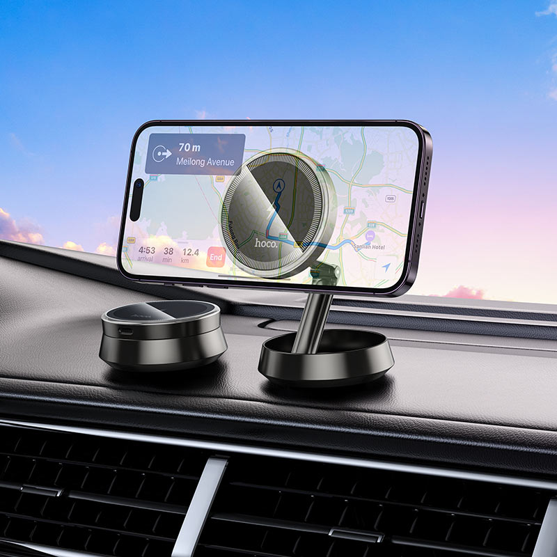 Dashboard mounted wireless charging phone holder by HOCO
