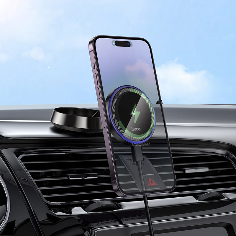 HOCO HW33 foldable magnetic car charger mount
