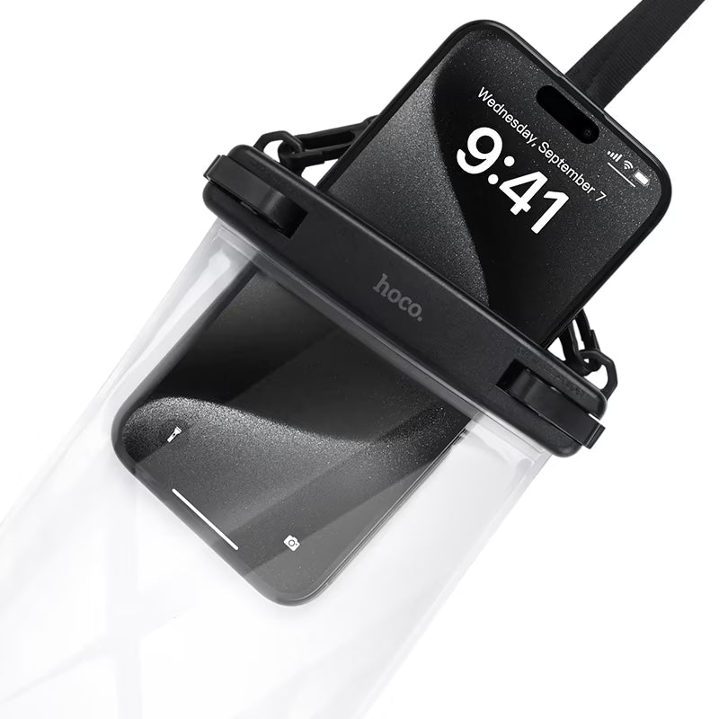 HOCO HX52 waterproof mobile case with secure lock and strap