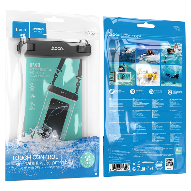 Waterproof phone pouch HOCO HX52 for swimming and beach use