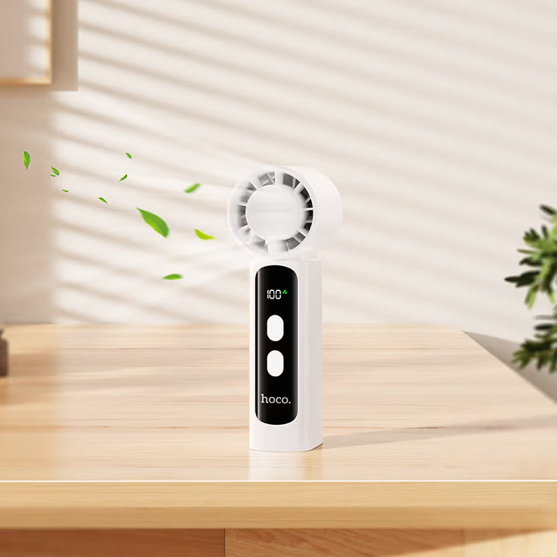 hoco HX601 portable handheld fan white
