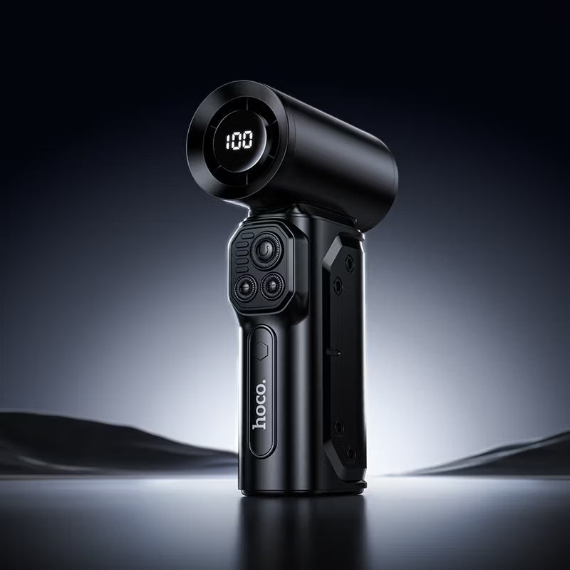 Hoco HX68 handheld air blower with nozzles and LED screen
