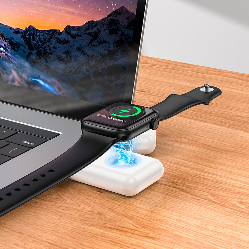 Portable wireless watch charger for travel
