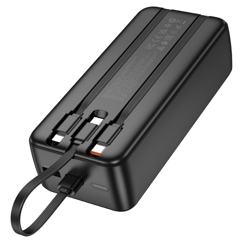 HOCO J132B USB-C and USB-A charging ports detail