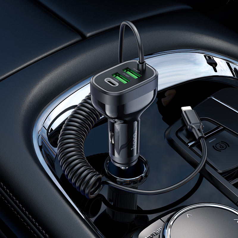 HOCO NZ11A multi port car charger with cable set