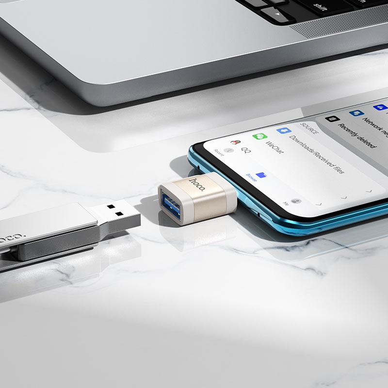 HOCO UA31C OTG adapter compact aluminum design