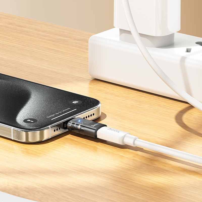 small portable USB C to Lightning adapter for iPhone
