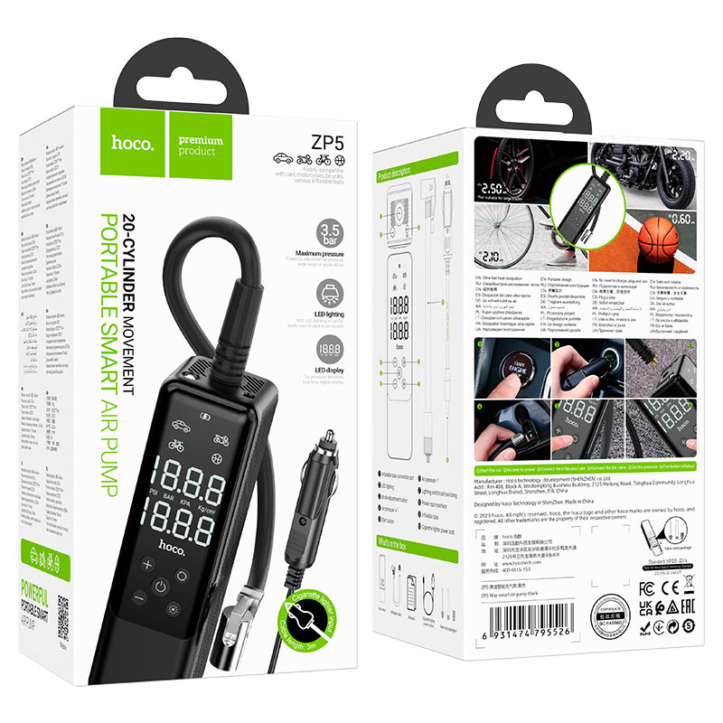ZP5 May smart portable air pump with LED display