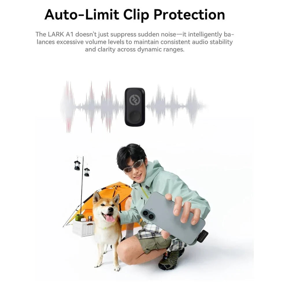Hollyland LARK M2 clip-on microphone for Android phones and tablets