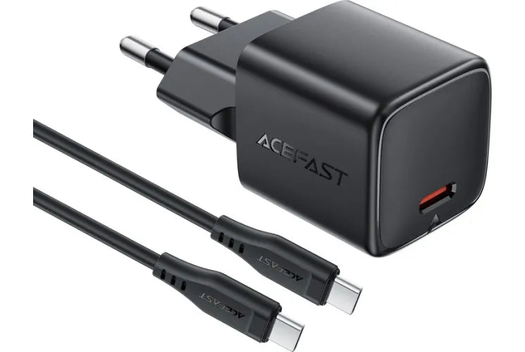 ACEFAST A118 PD30W GaN Wall Charger with USB-C Cable – EU Plug