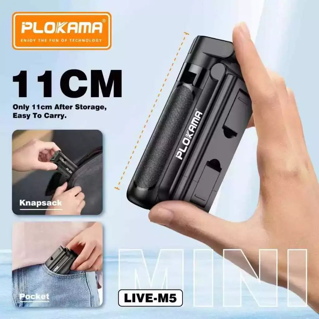 Portable 3-in-1 mini tripod adjustable from 11cm to 42cm
