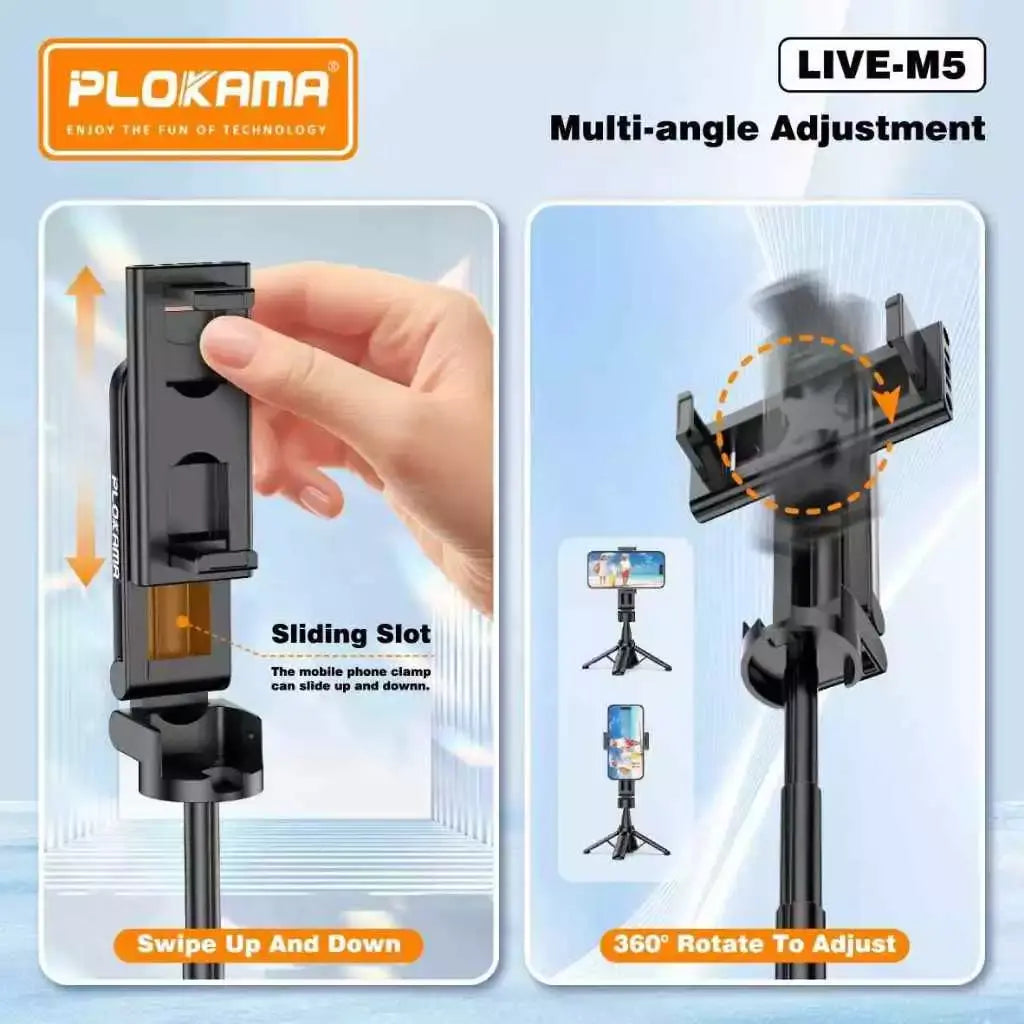 Foldable smartphone tripod with wireless remote control
