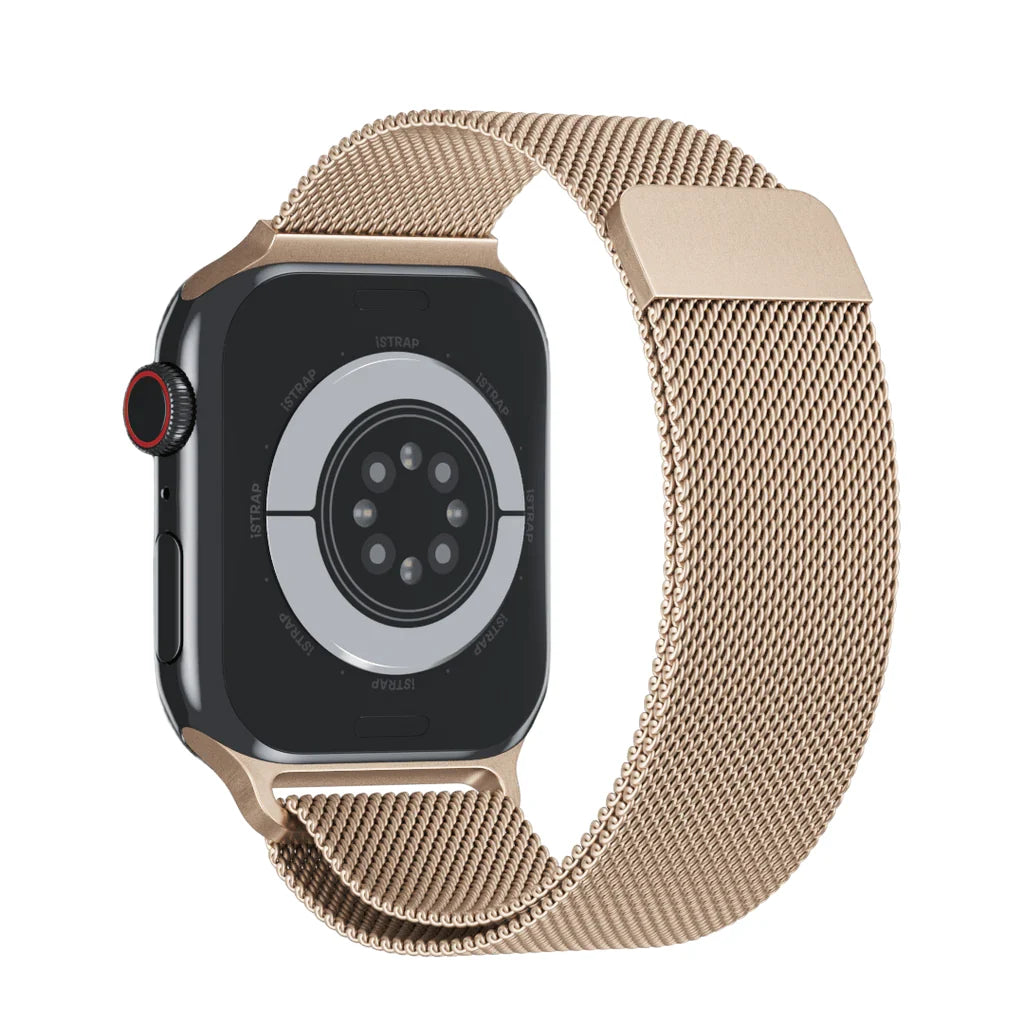 Stainless Steel Apple Watch Band – Light Gold Link Bracelet