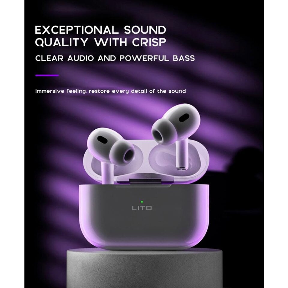 LITO TWS LT-05 | AirPods Pro2 Style | ANC Earbuds | Wireless Charging