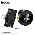 HOCO L21 wireless microphone Lightning connector front view