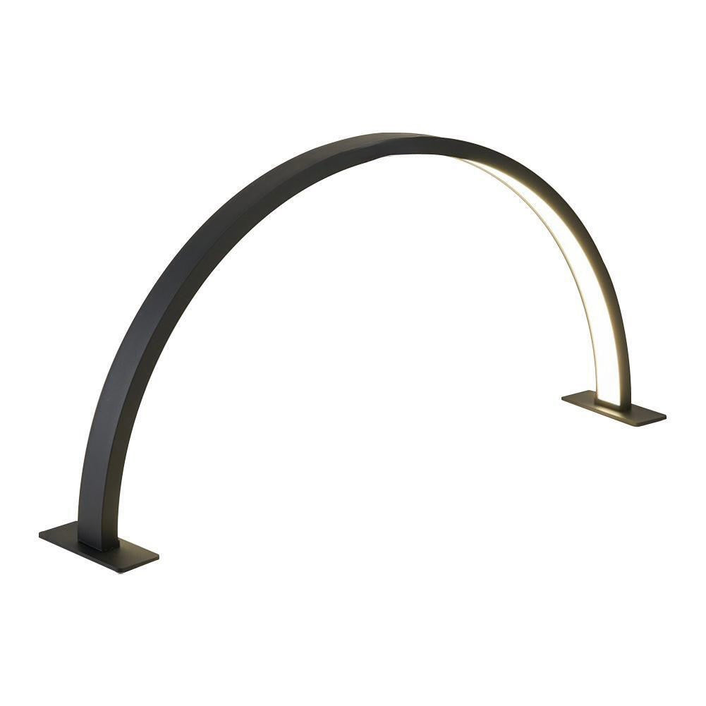 Black Half Moon Light Lamp providing natural, even lighting for lash extension and nail care