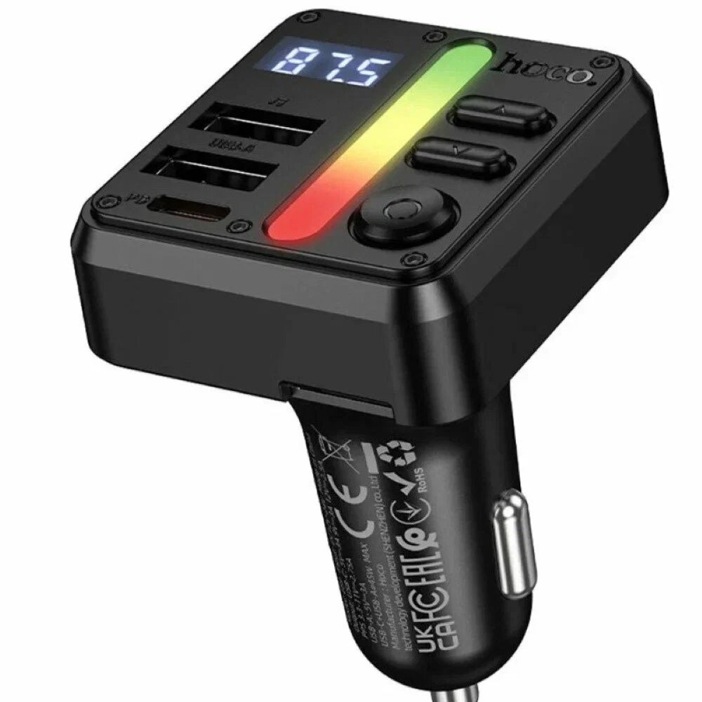 HOCO E89 FM transmitter plugged into car socket