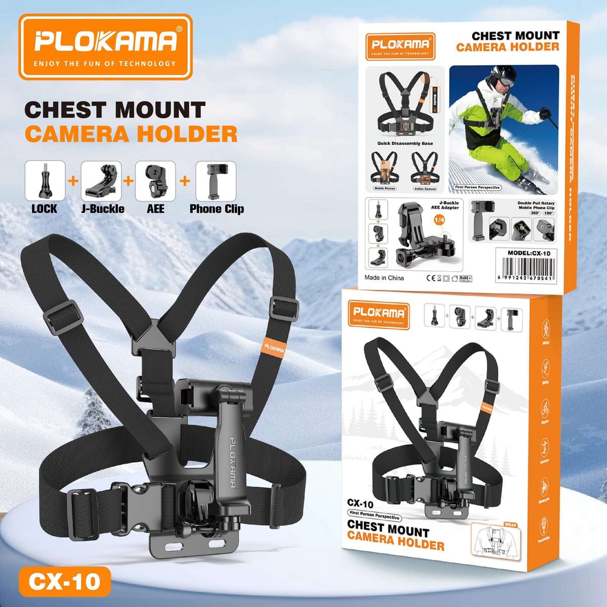 Plokama CX10 Chest Mount – POV Recording Hiking View