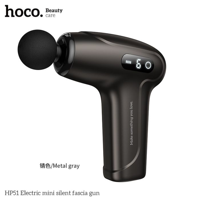 HOCO HP51 Massage Gun – Black Color Full View