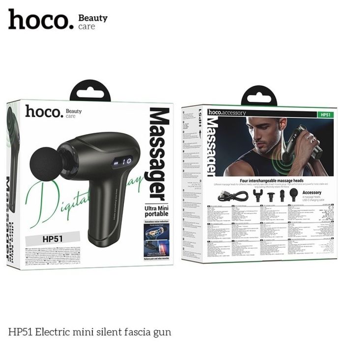 HOCO HP51 Massage Gun – All Attachments